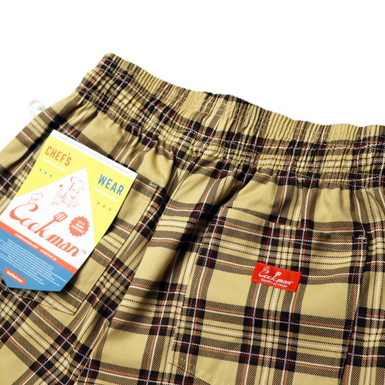 Cookman Chef Short Pants - Tartan Beige