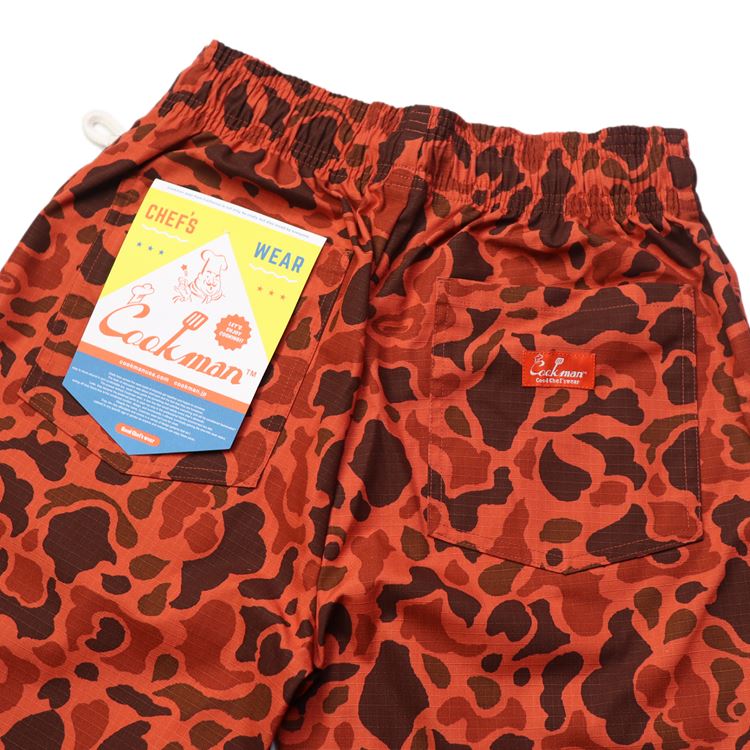 Cookman Chef Short Pants - Ripstop : Duck Hunter Camo Red