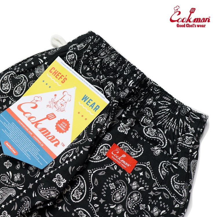 Cookman Chef Pants Kids - Paisley : Black