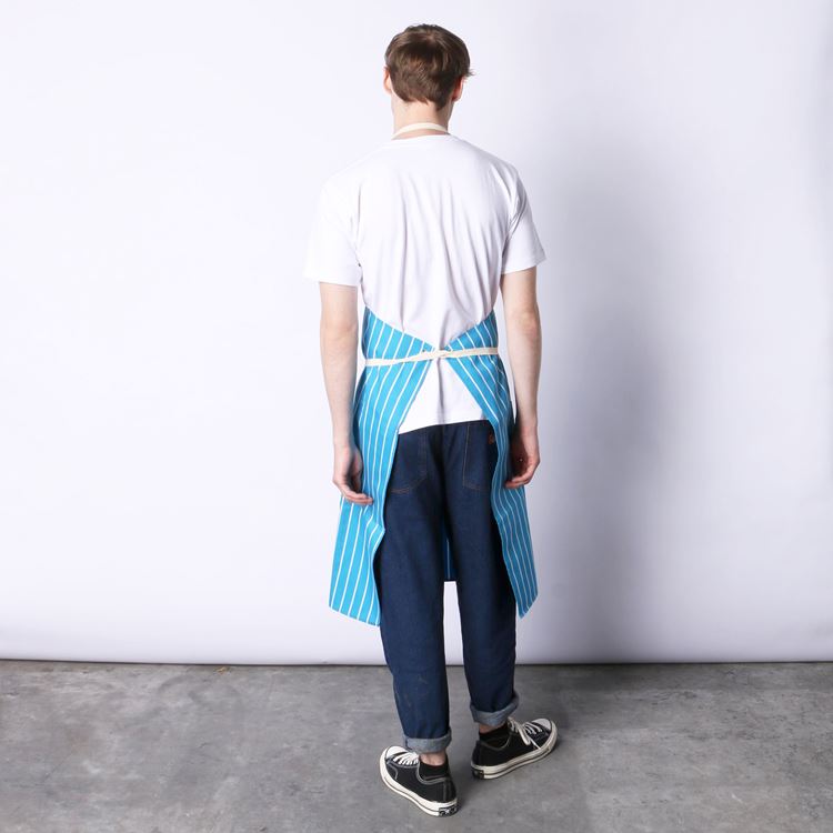 Cookman Long Apron - Stripe : Light Blue