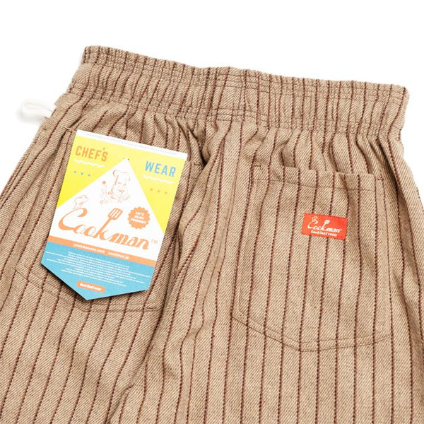 Cookman Chef Pants - Wool Mix Stripe : Beige