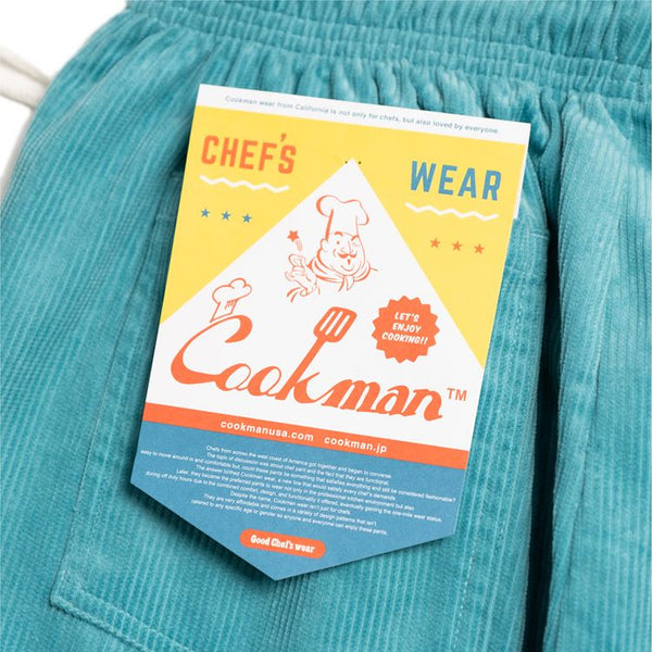 Cookman Chef Pants - Corduroy : Turquoise Blue