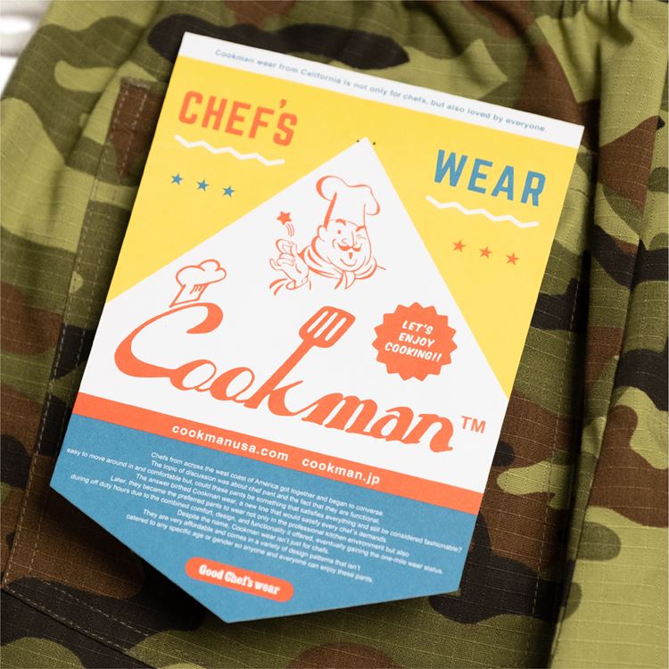 Cookman Chef Pants - Ripstop : Woodland Camo Green