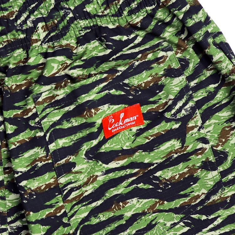 Cookman Chef Pants - Ripstop : Tiger Camo Green