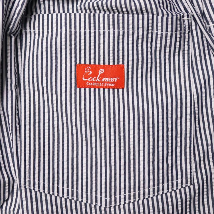 Chef Short Pants - Seersucker Stripe Navy