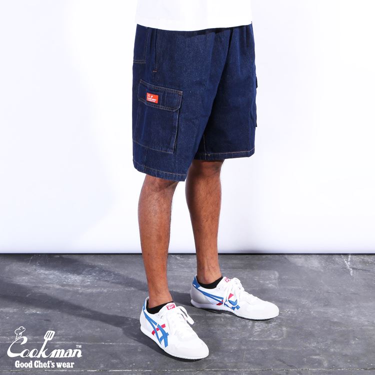 Cookman Chef Short Pants Cargo - Denim : Navy