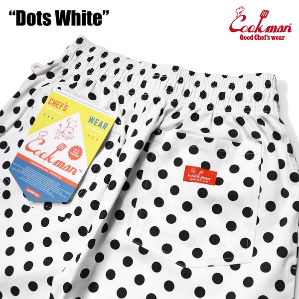 Cookman Chef Short Pants - Dots : White