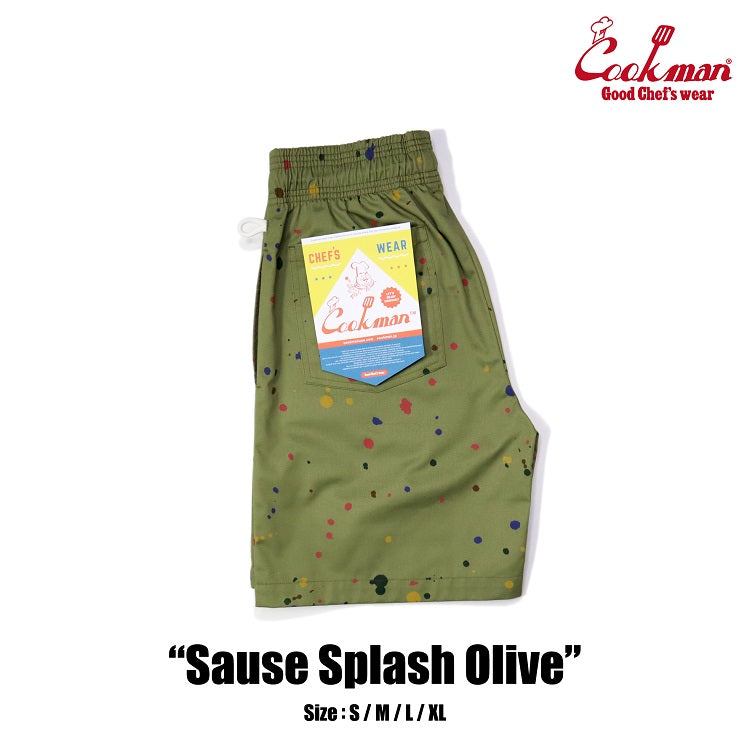 Cookman Chef Short Pants - Sauce Splash : Olive