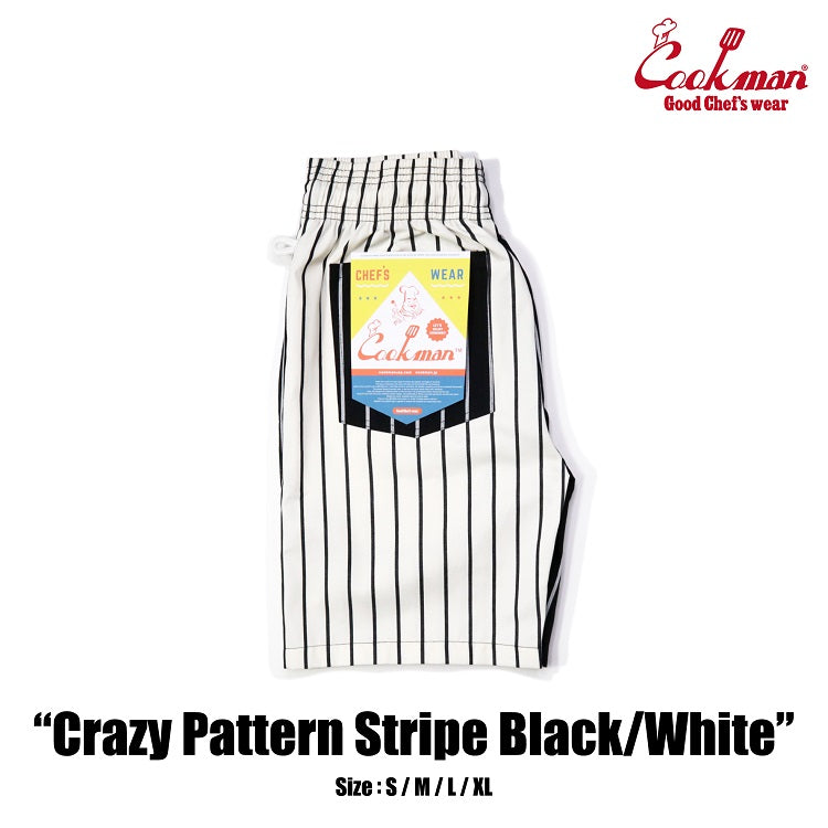 Cookman Chef Short Pants - Crazy : Black and White