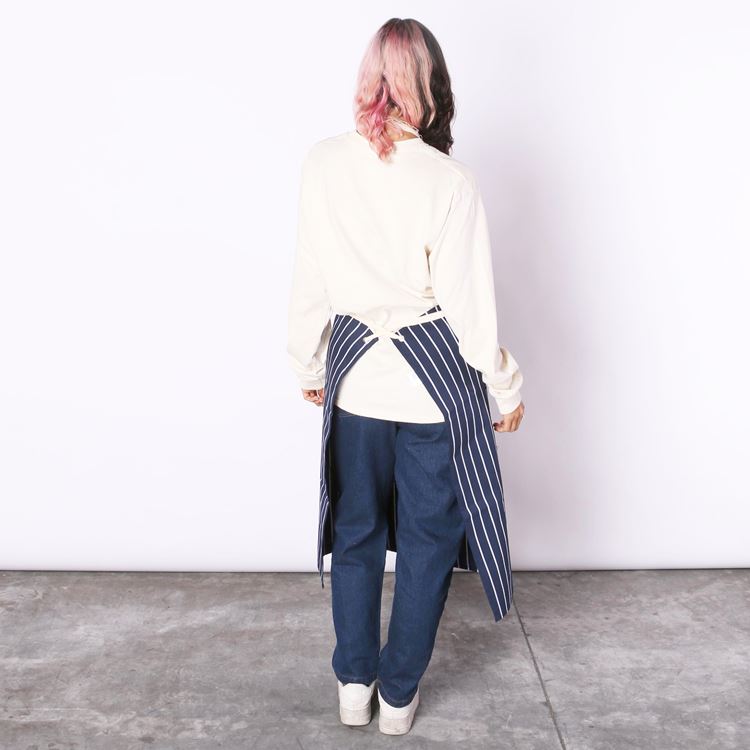 Cookman Long Apron - Stripe : Navy