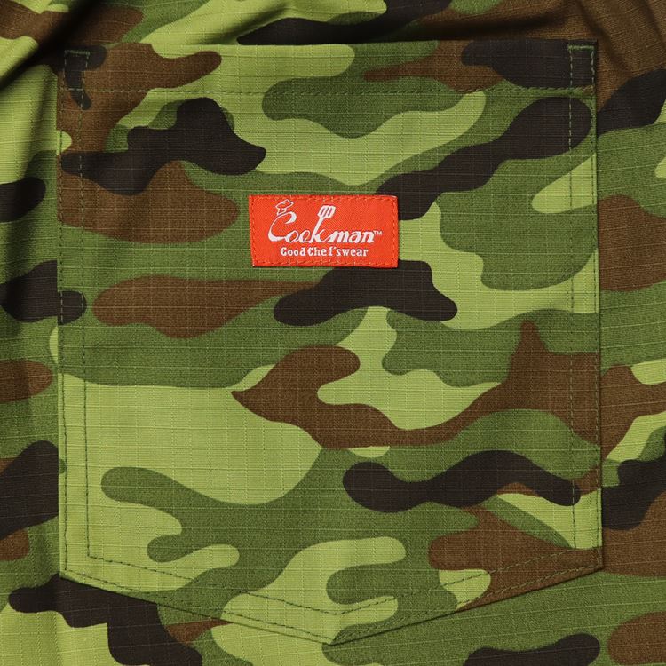 Cookman Chef Short Pants - Ripstop : Woodland Camo Green