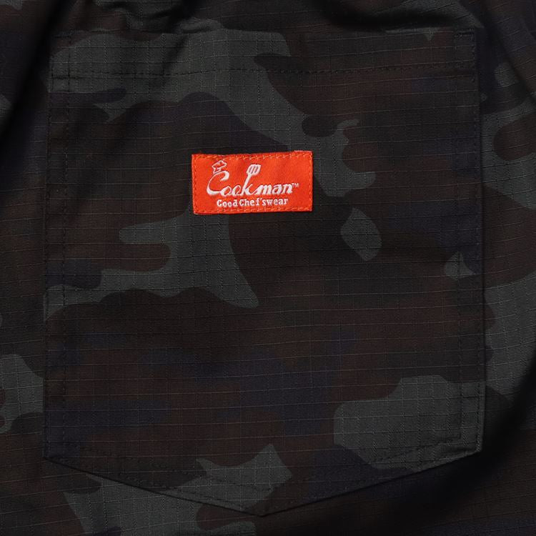 Cookman Chef Short Pants - Ripstop : Woodland Camo Black