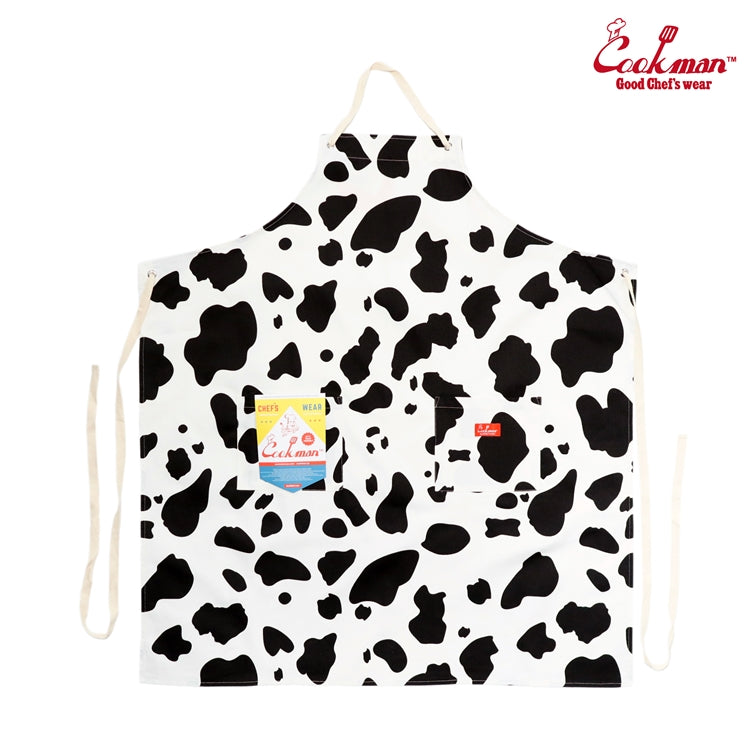 Cookman Long Apron - Cow : White