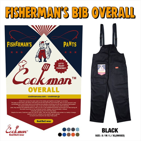 Cookman Fisherman's Bib Overall - Black