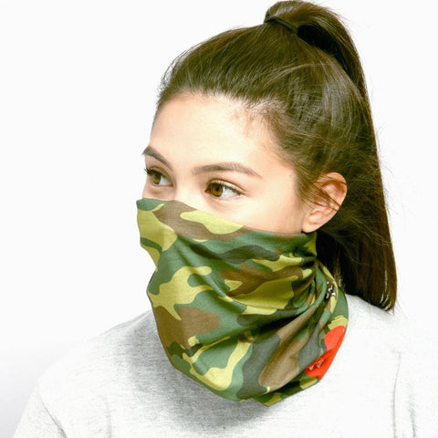Cookman Chef's Scarf - Woodland Camo Green