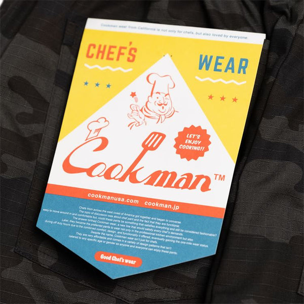 Cookman Chef Pants - Ripstop : Woodland Camo Black