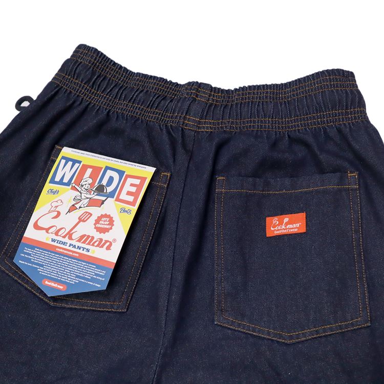 Cookman Wide Chef Pants - Denim : Navy