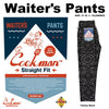 Cookman Waiter's Pants (stretch) - Paisley : Black