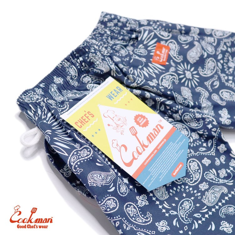 Cookman Chef Pants Kids - Paisley : Navy