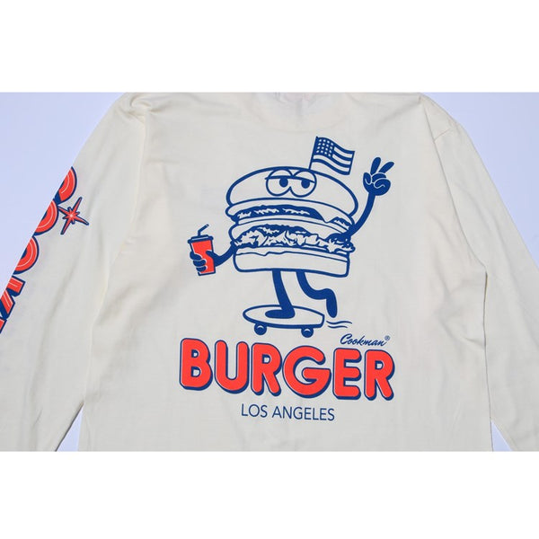 Cookman Long Sleeve T-shirts - SkatingBurger : Beige