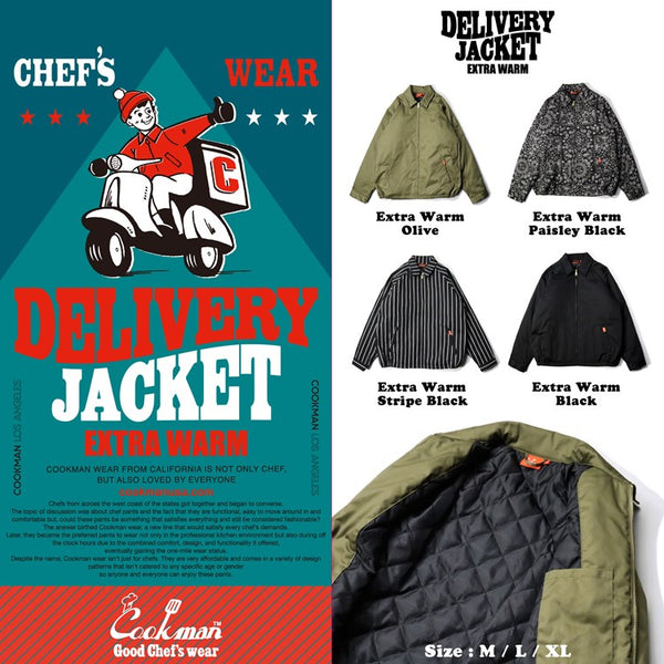 Cookman Delivery Jacket EX Warm - Paisley Black