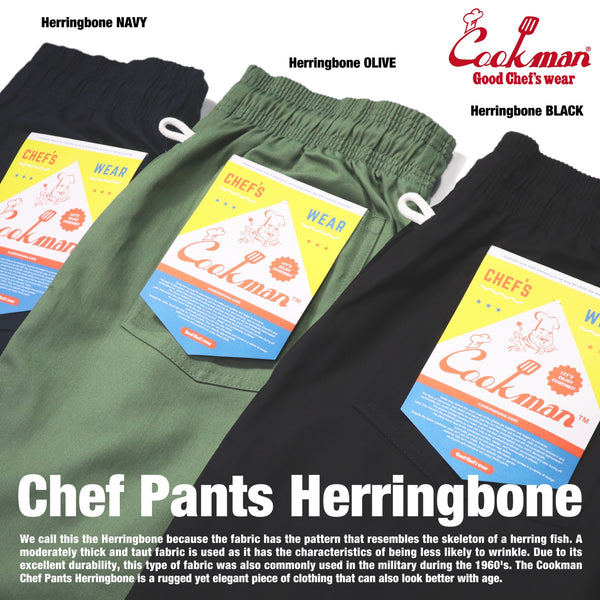 Cookman Chef Pants - Herringbone : Olive