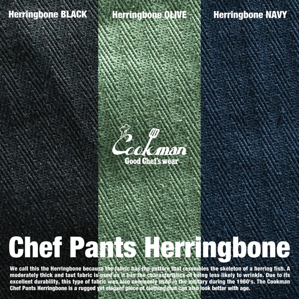 Cookman Chef Pants - Herringbone : Black