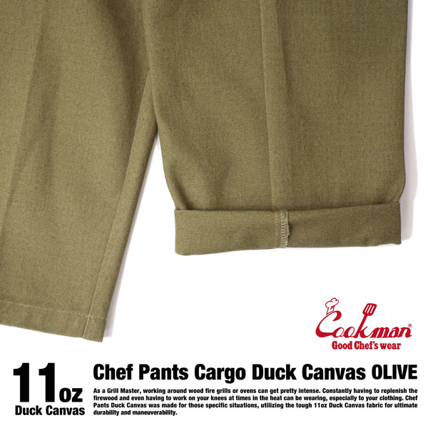 Cookman Chef Pants Cargo - Duck Canvas : Olive
