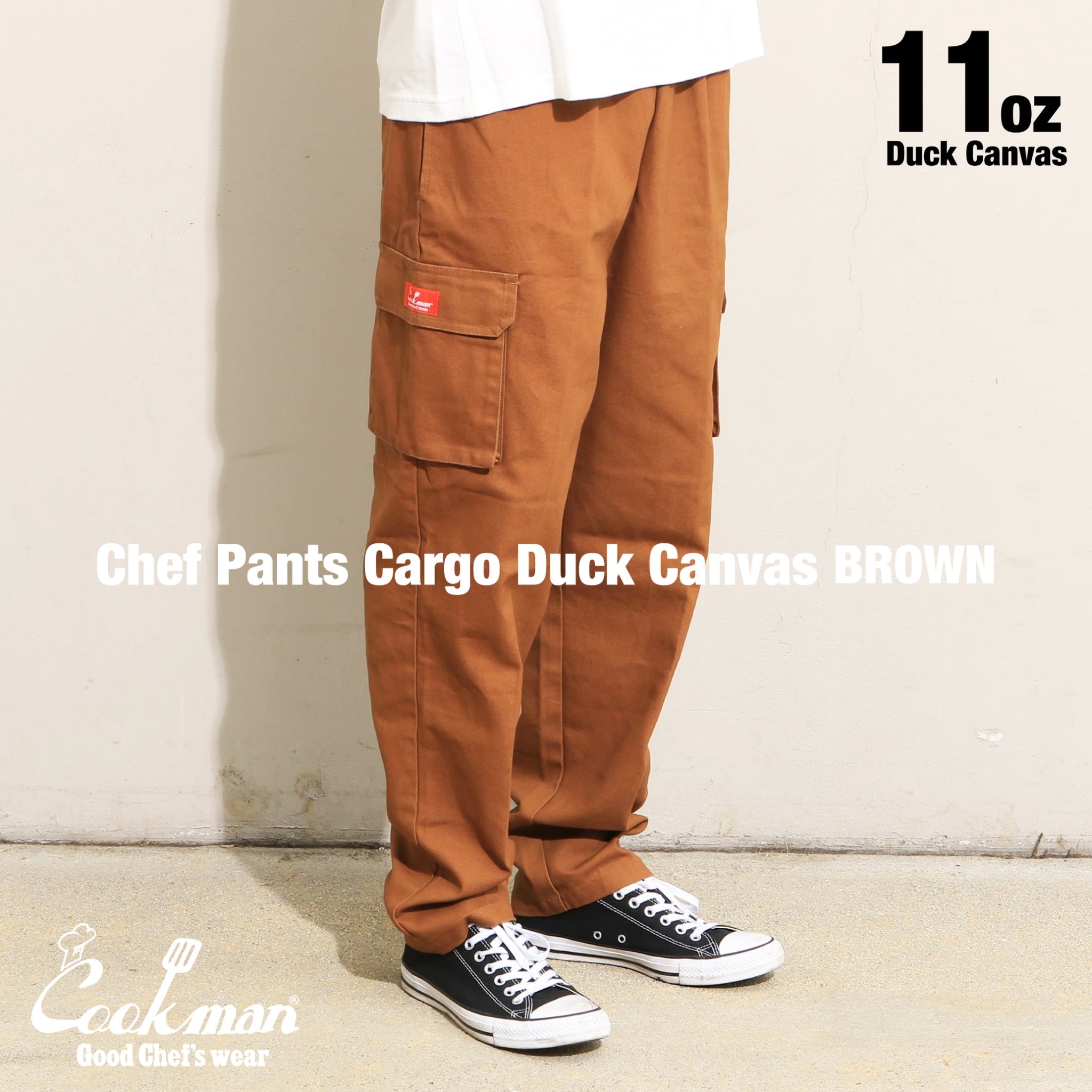 Cookman Chef Pants Cargo - Duck Canvas : Brown
