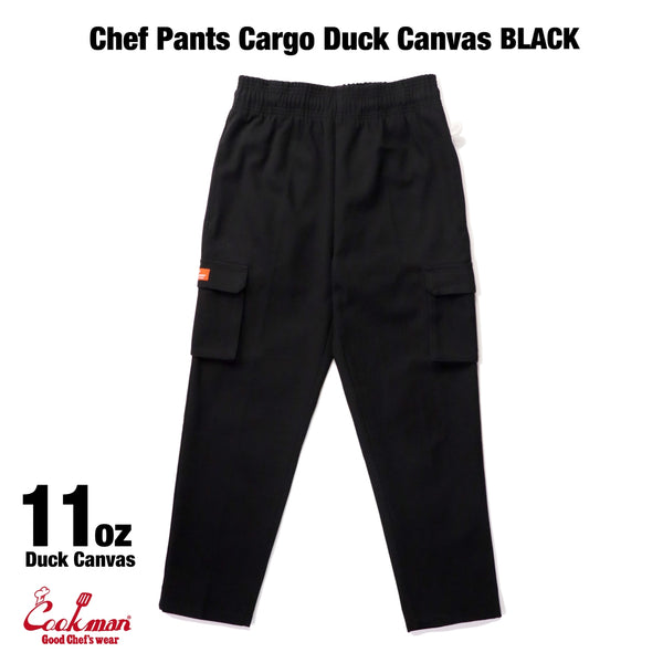 Cookman Chef Pants Cargo - Duck Canvas : Black