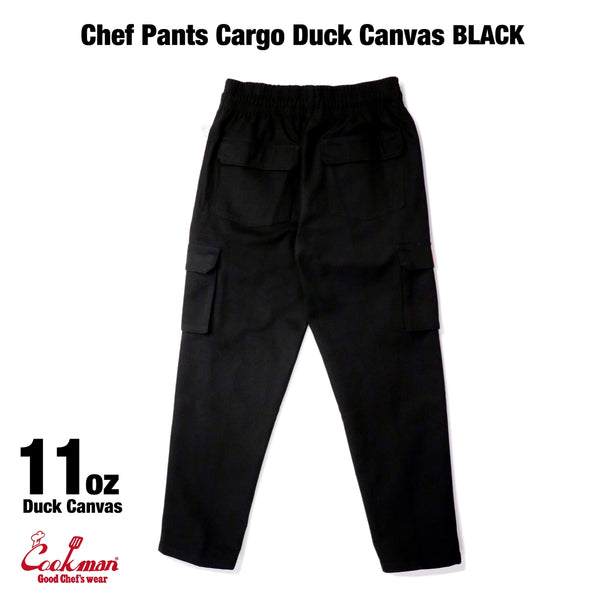 Cookman Chef Pants Cargo - Duck Canvas : Black