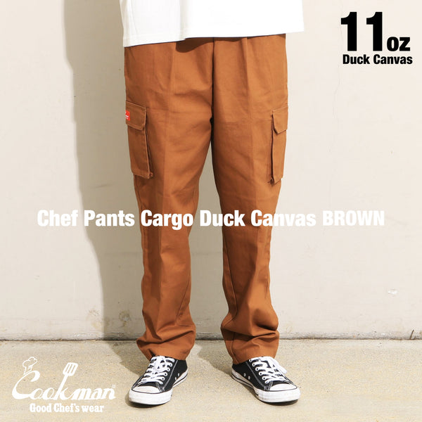 Cookman Chef Pants Cargo - Duck Canvas : Brown