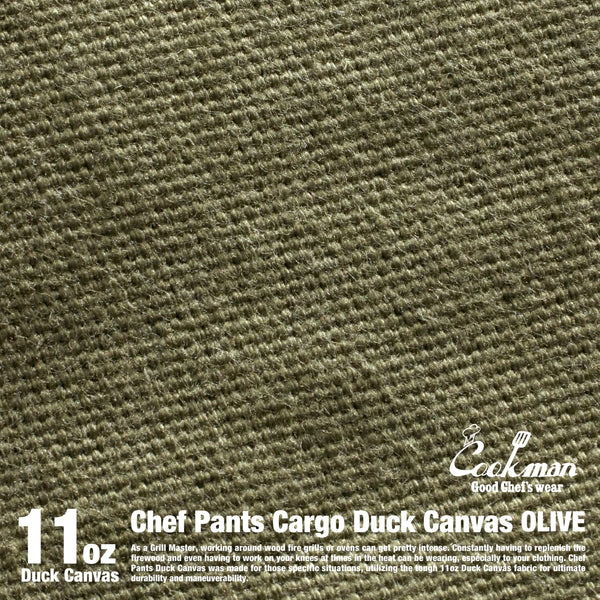 Cookman Chef Pants Cargo - Duck Canvas : Olive