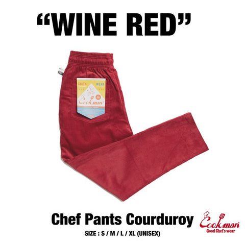 Cookman Chef Pants - Corduroy : Wine
