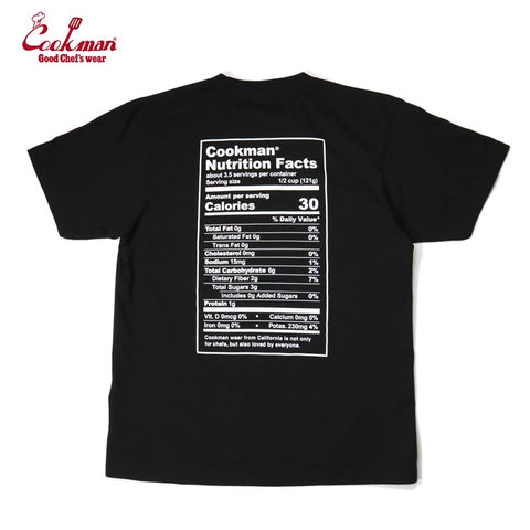 Cookman T-shirts - Nutrition Facts : Black