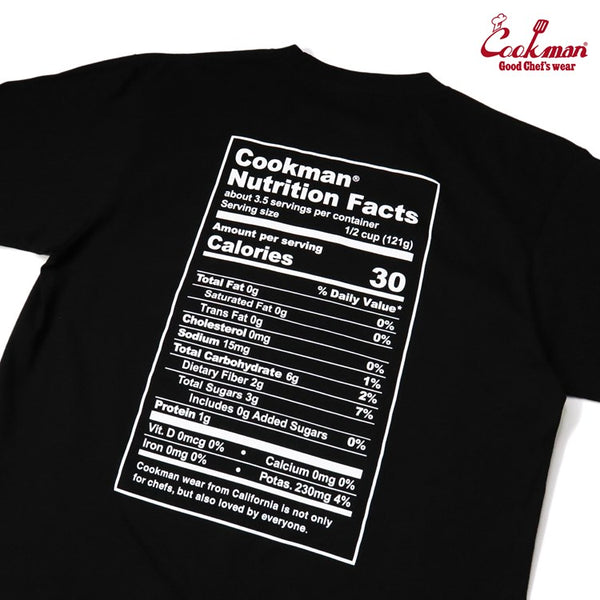 Cookman T-shirts - Nutrition Facts : Black